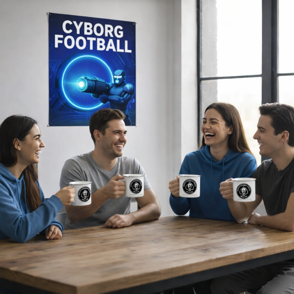 Cyborg Football League® Enamel Mug - Image 4